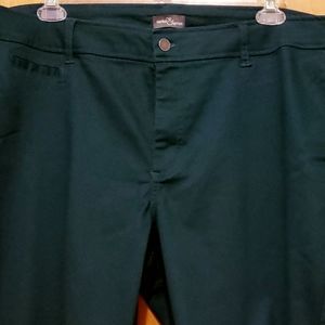Emerald Green stretch pants size 22W
